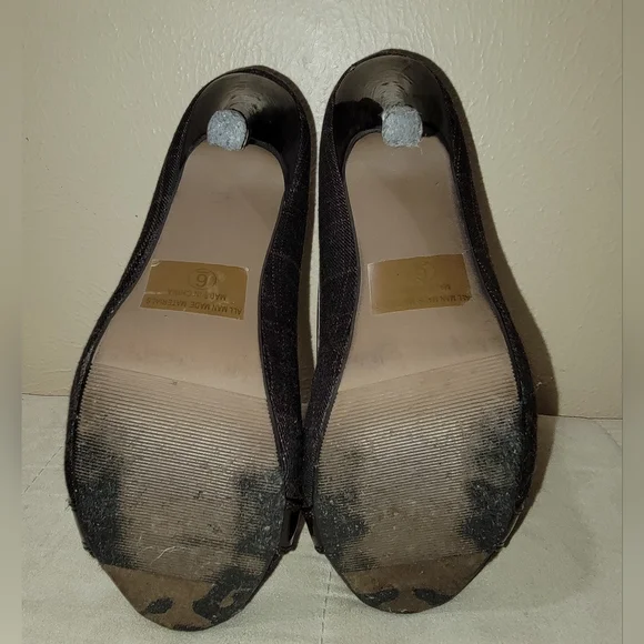 Womens brown plaid heels - Picture 9 of 9